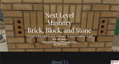 Desktop Screenshot of nextlevelmasonry.com