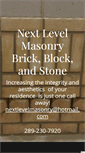 Mobile Screenshot of nextlevelmasonry.com