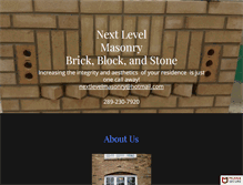 Tablet Screenshot of nextlevelmasonry.com